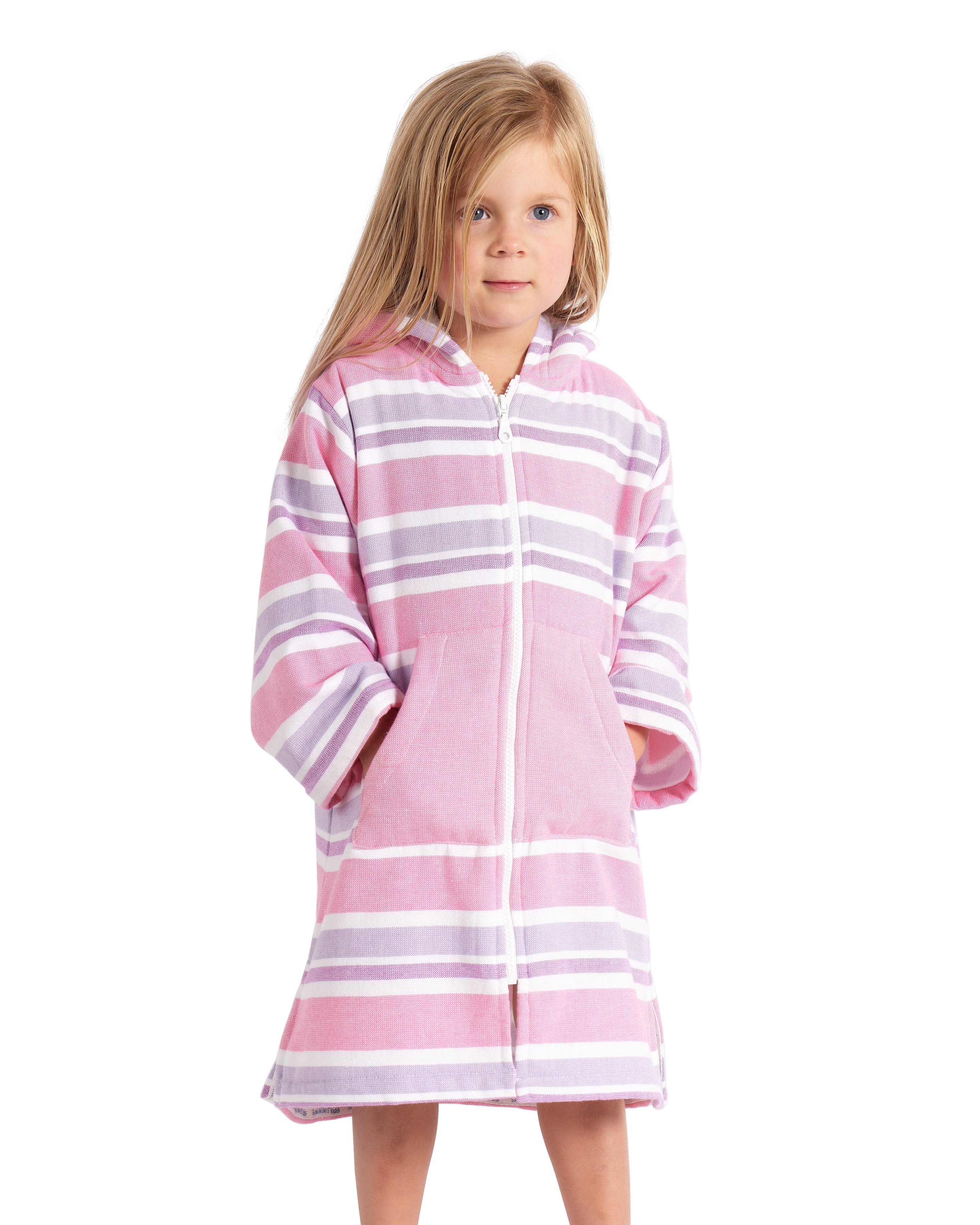 MENORCA Kids Terry Swim Coverup: Pink/Lilac/Purple