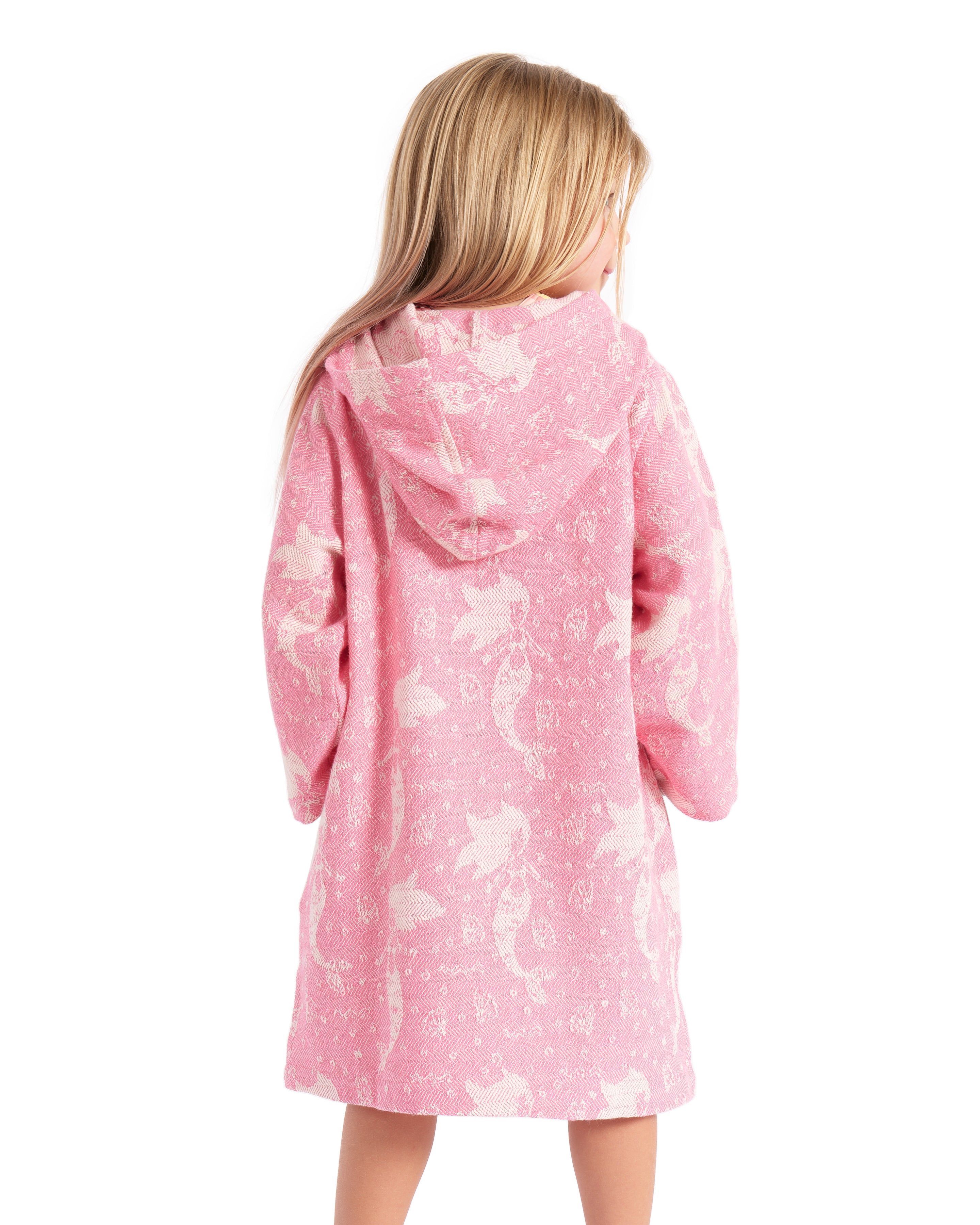 TASSOS Kids Mermaid Swim Coverup: Hot Pink/Natural