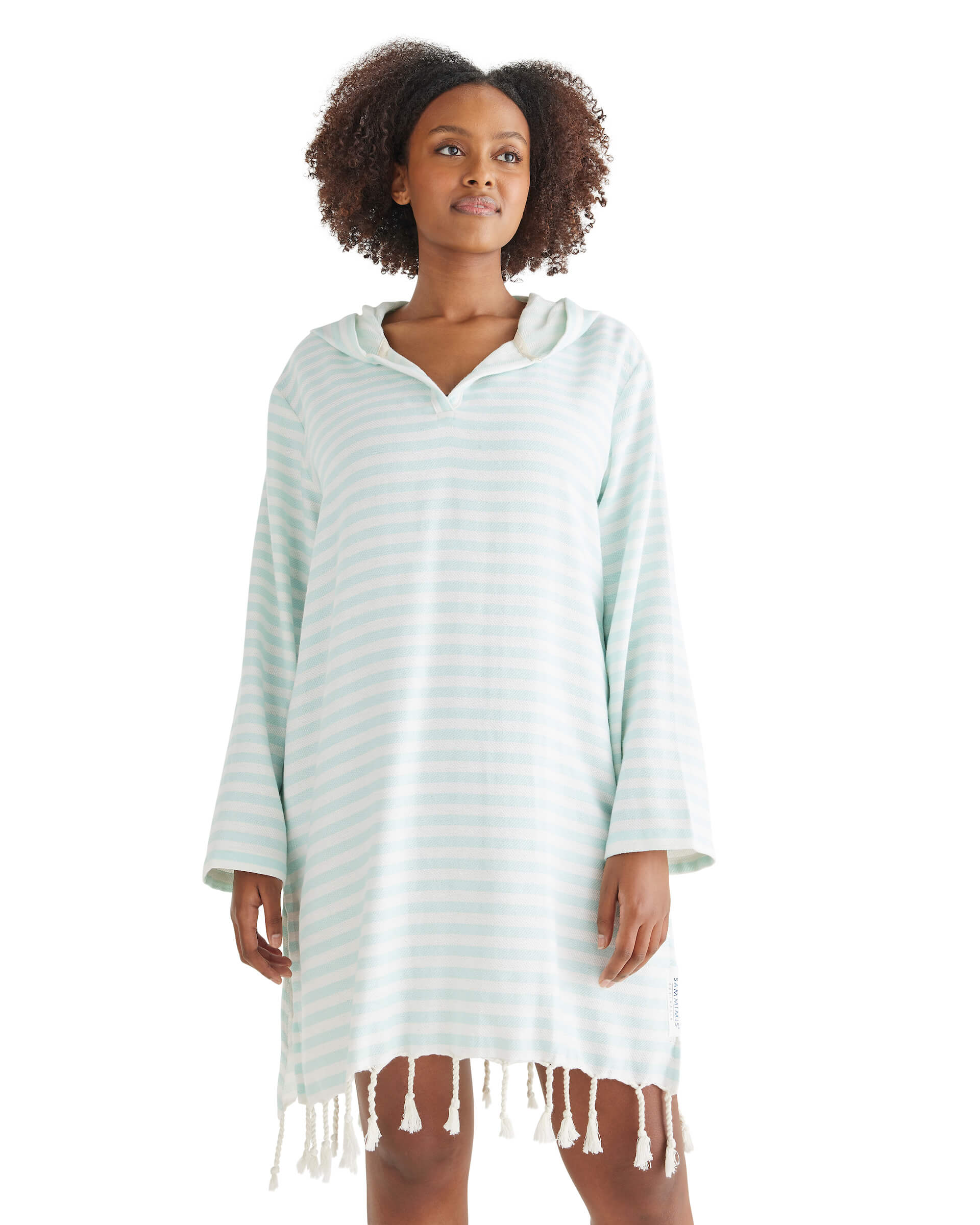 AMALFI Adult Hooded Towel Plus Size: Mint/White AMALFI Adult Hooded Towel Plus Size: Mint/White