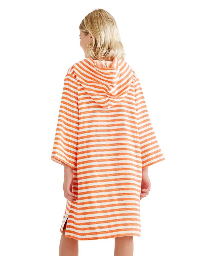 AMALFI Kids Hooded Towel: Coral/White