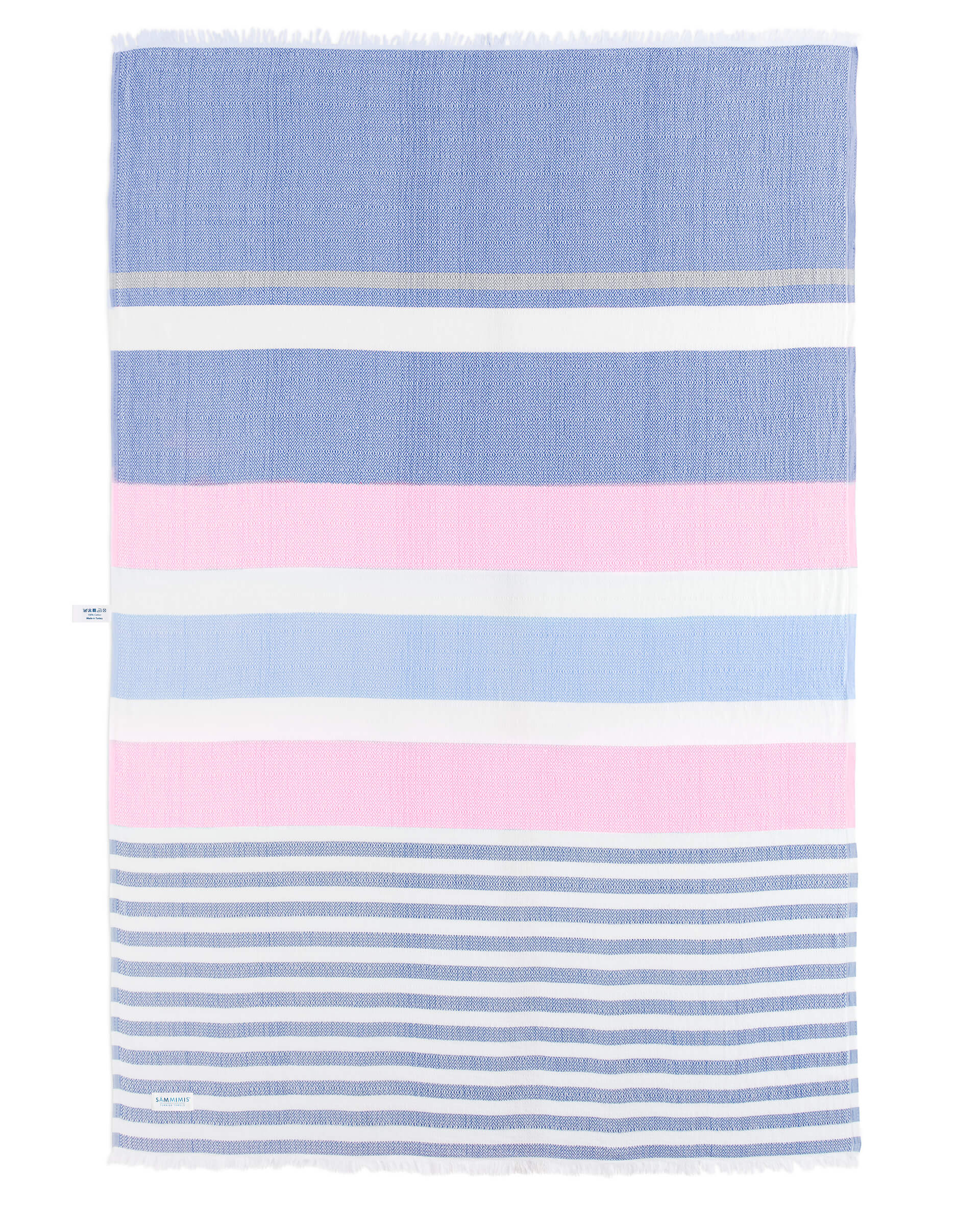 AMEGLIA XL Turkish Towel: Pink/Blue