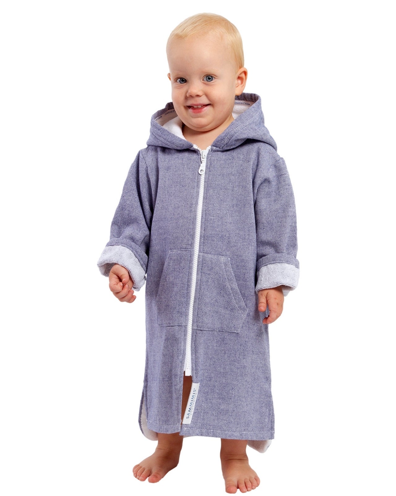 MENORCA Baby Terry Hooded Towel: Navy