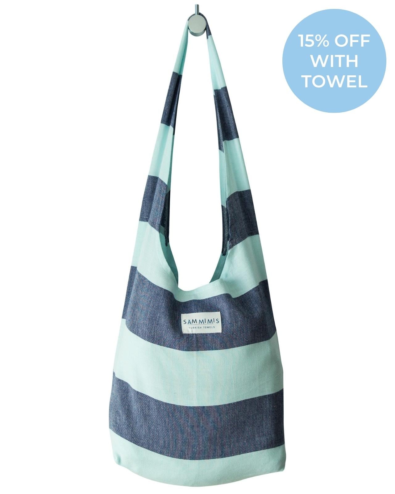 SANTORINI Bag: Navy/Mint