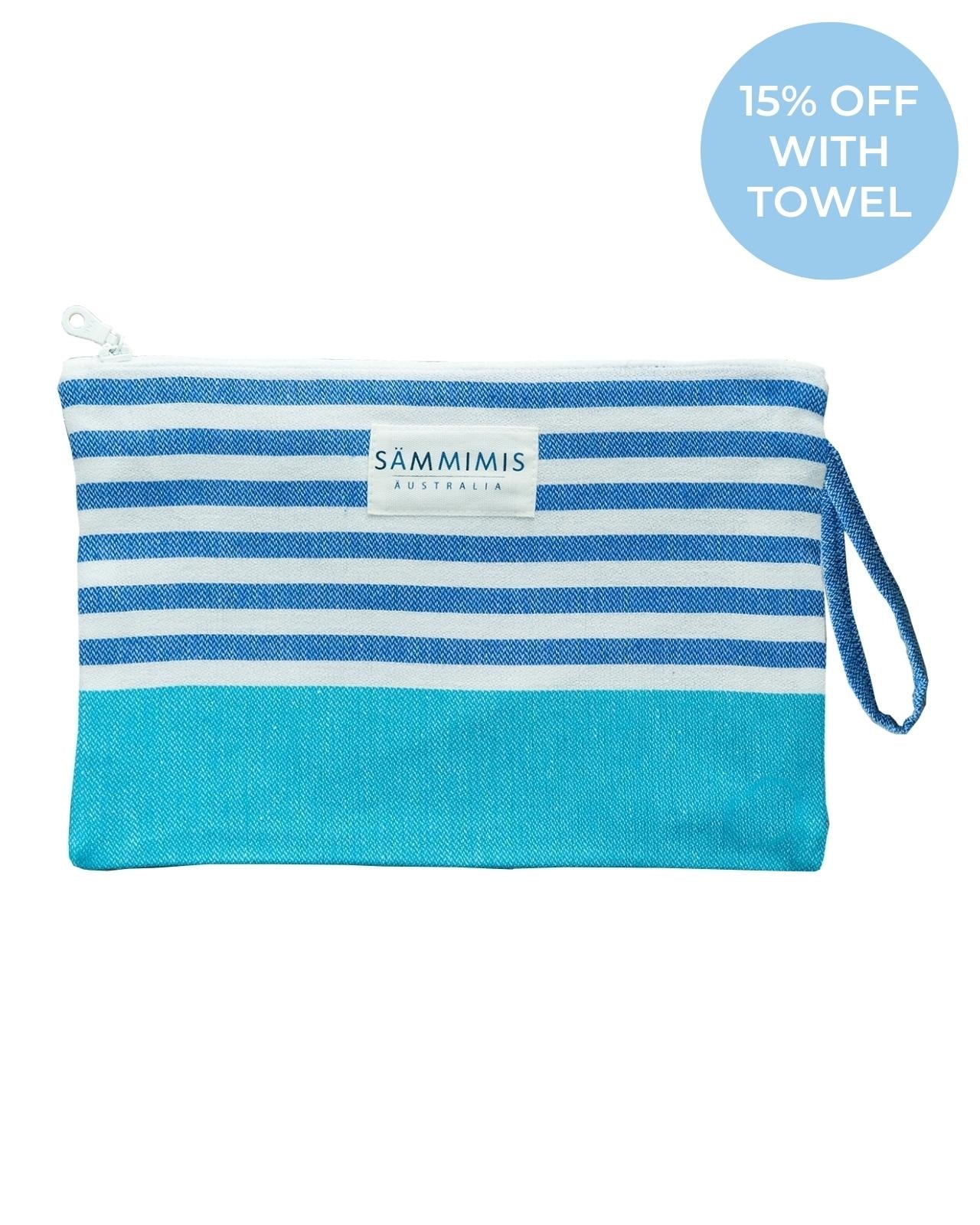 MAYO Swimsuit Wet Bag: Aqua/Royal Blue