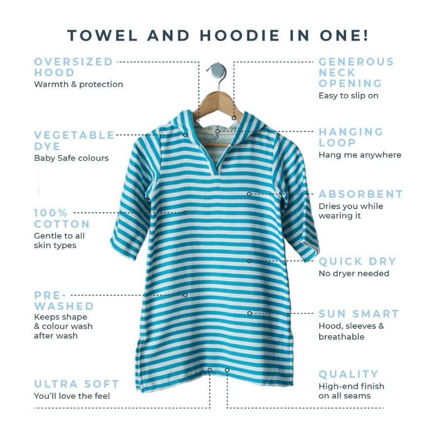 AMALFI-kids-hooded-turkish-towel-aqua-white