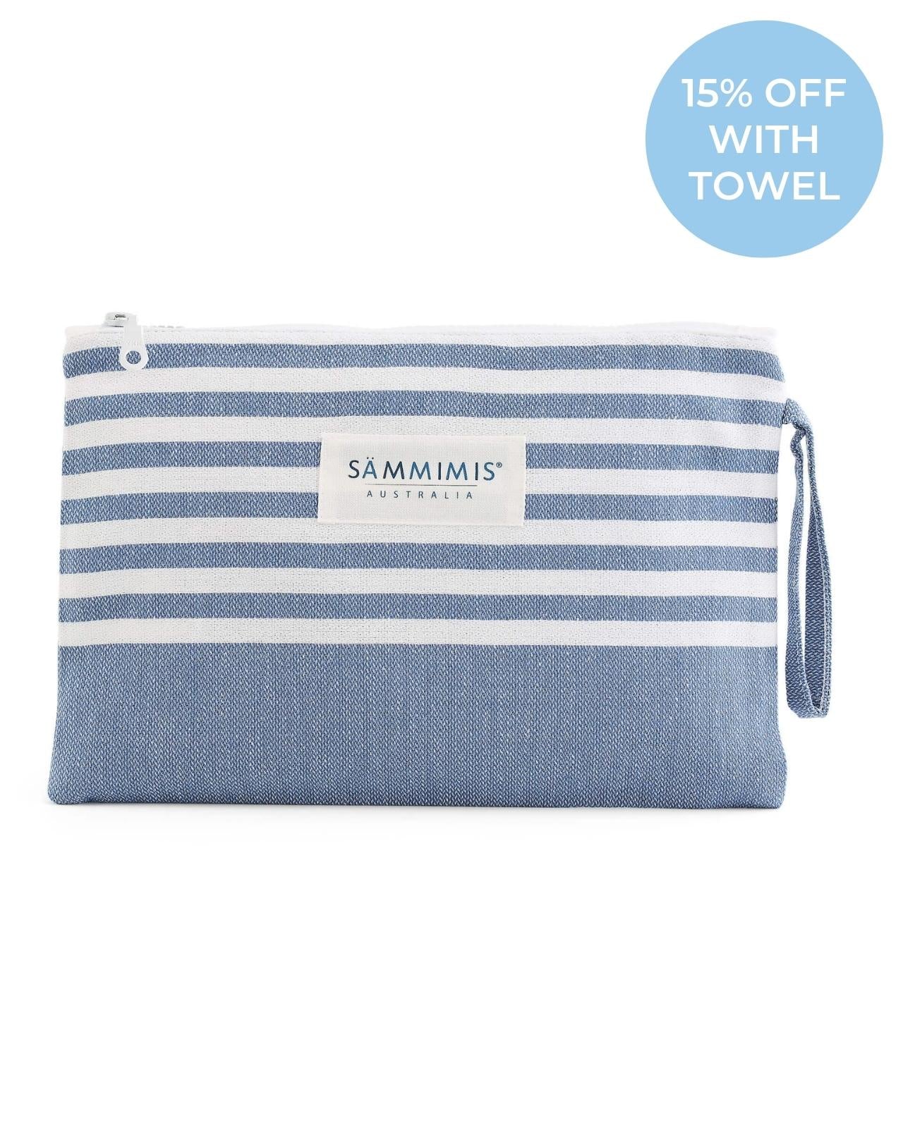 MAYO Swimsuit Wet Bag: Denim/White