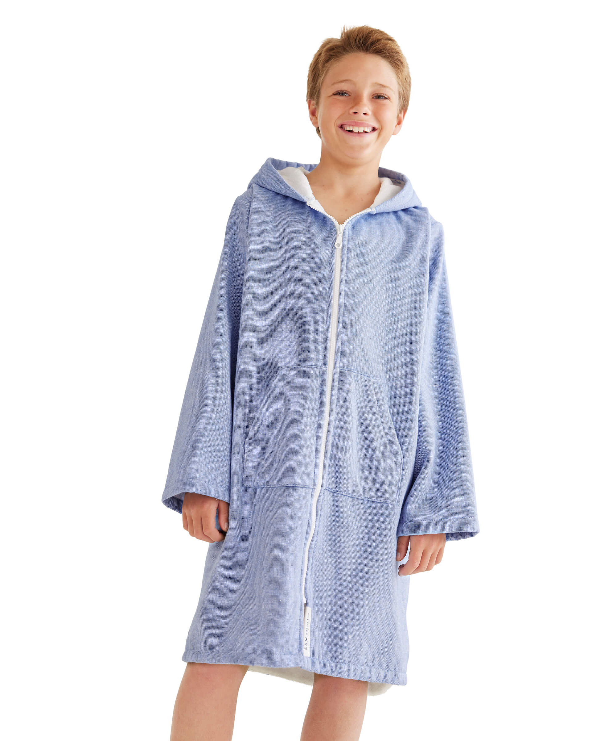 MENORCA Kids Terry Hooded Towel: Royal Blue