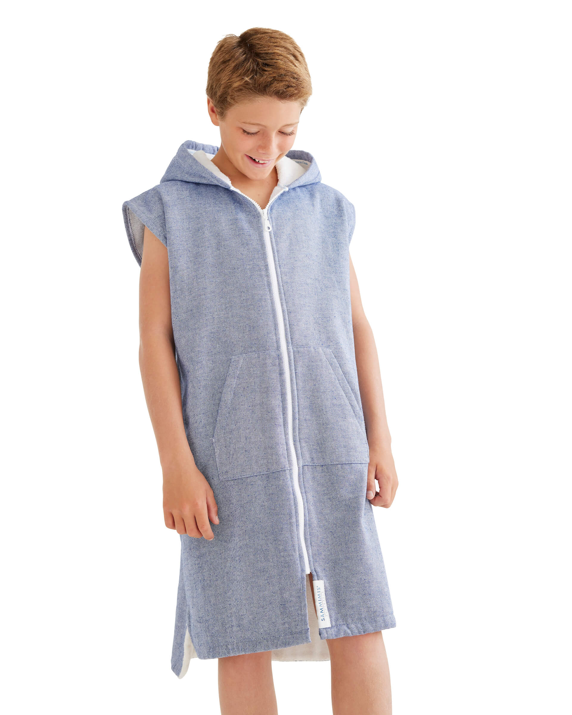 MONTEROSSO Kids Sleeveless Terry Hooded Towel: Navy