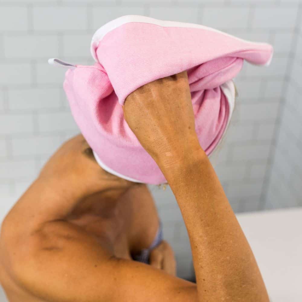 CARROS Terry Hair Towel: Pink