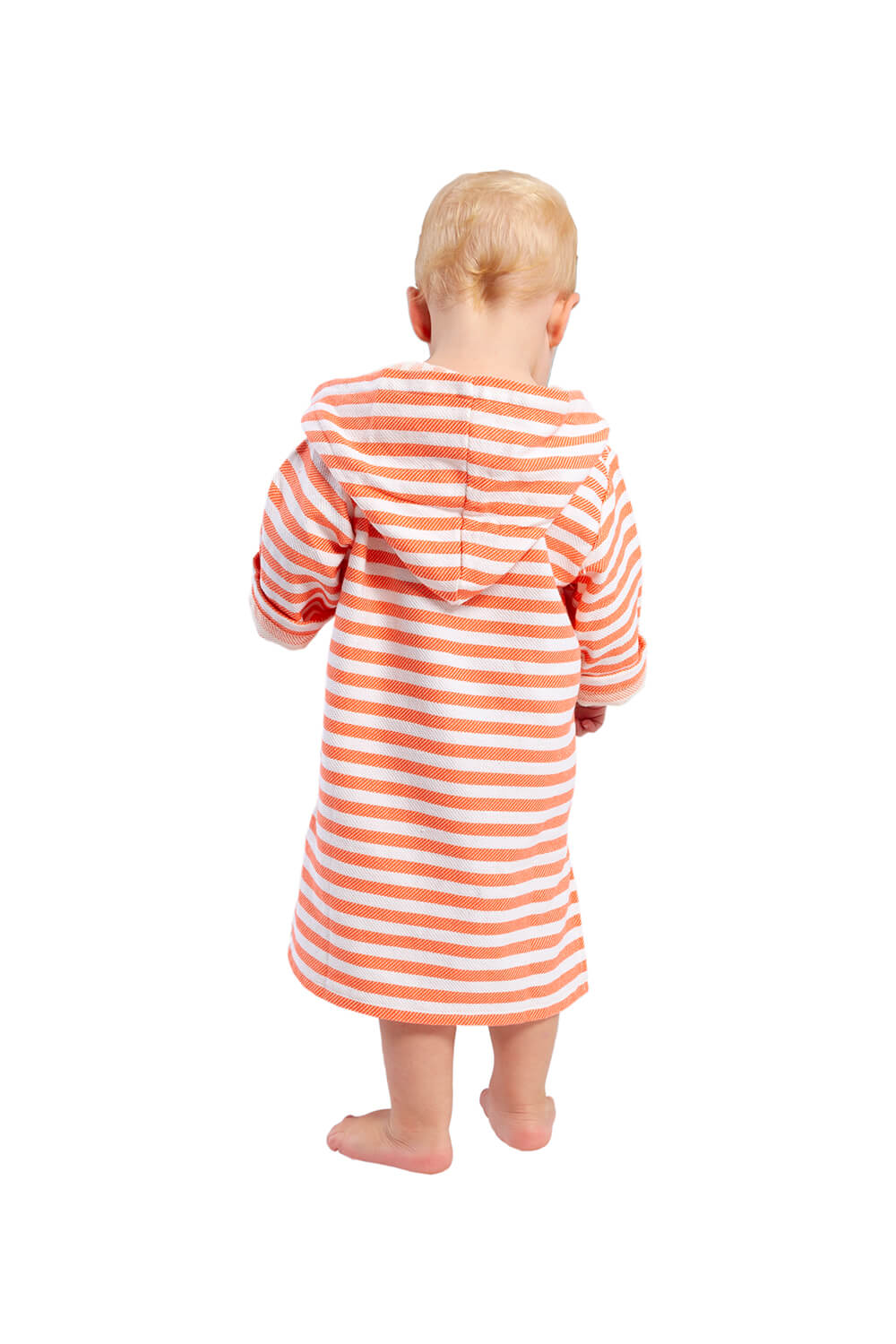 AMALFI Baby Hooded Towel: Coral/White