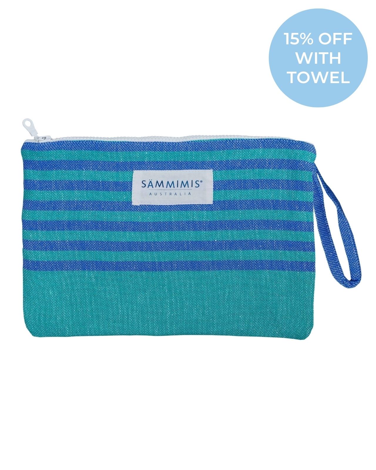 MAYO Swimsuit Wet Bag: Sea Green/Royal Blue