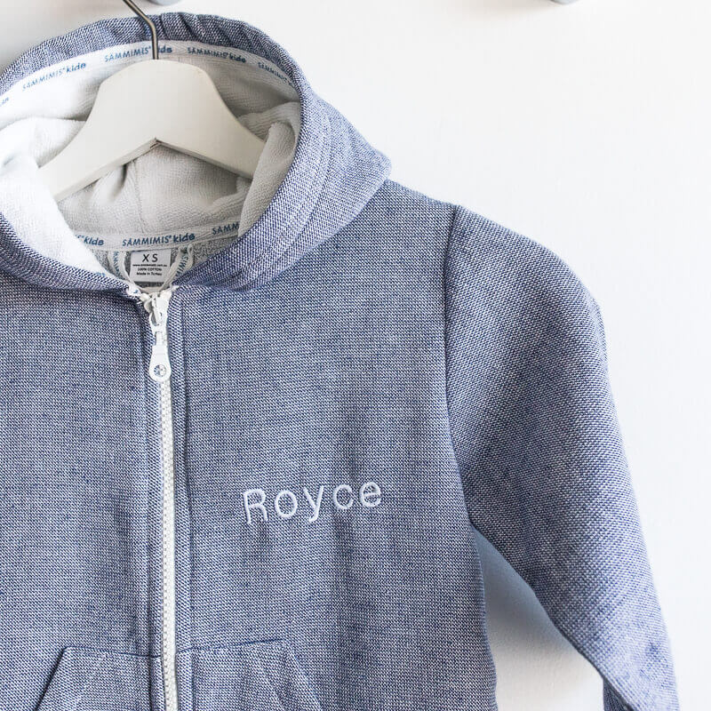 MENORCA Baby Terry Hooded Towel: Navy