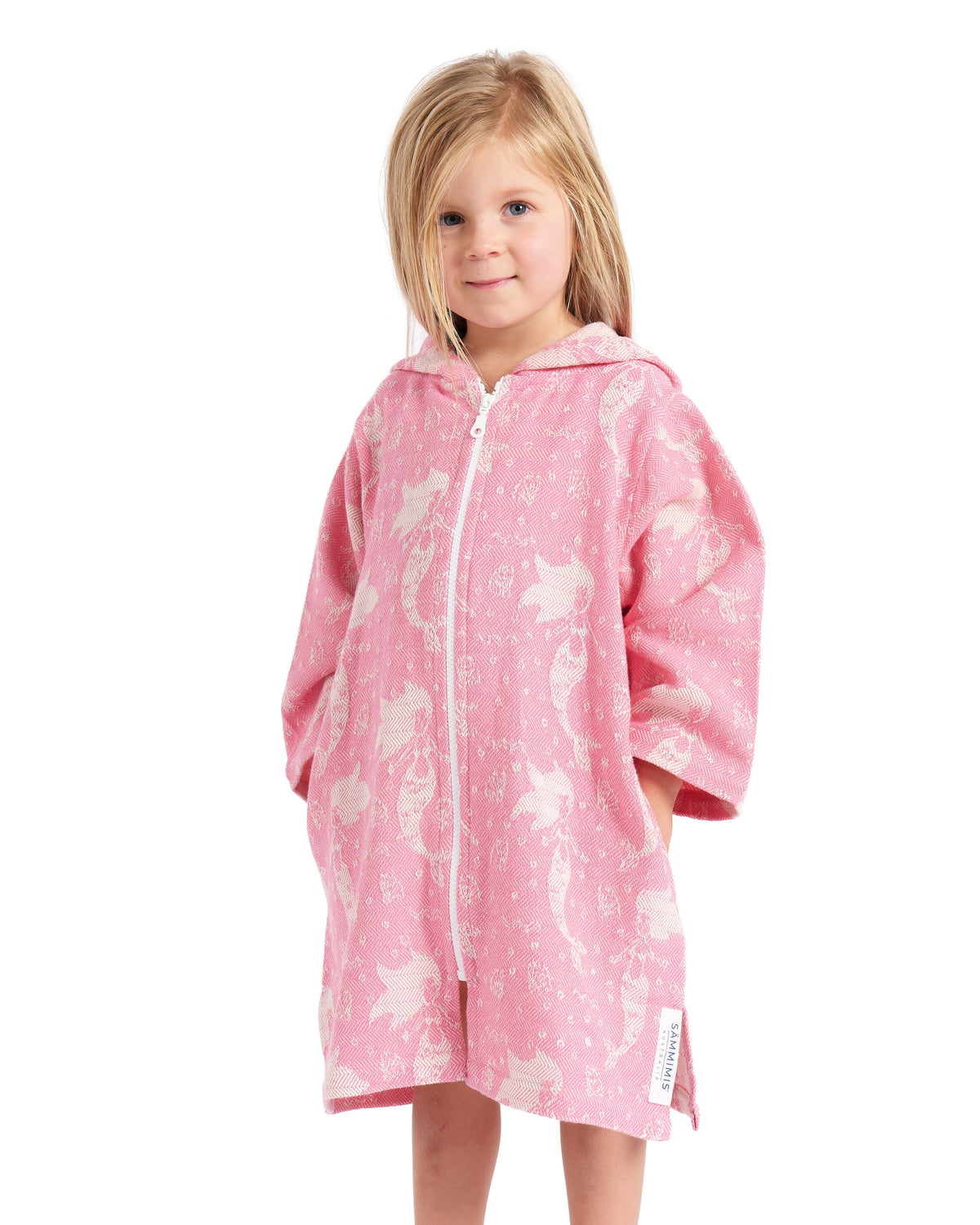 Shiny Pink Scales Infant Swim Cover-up main image 1