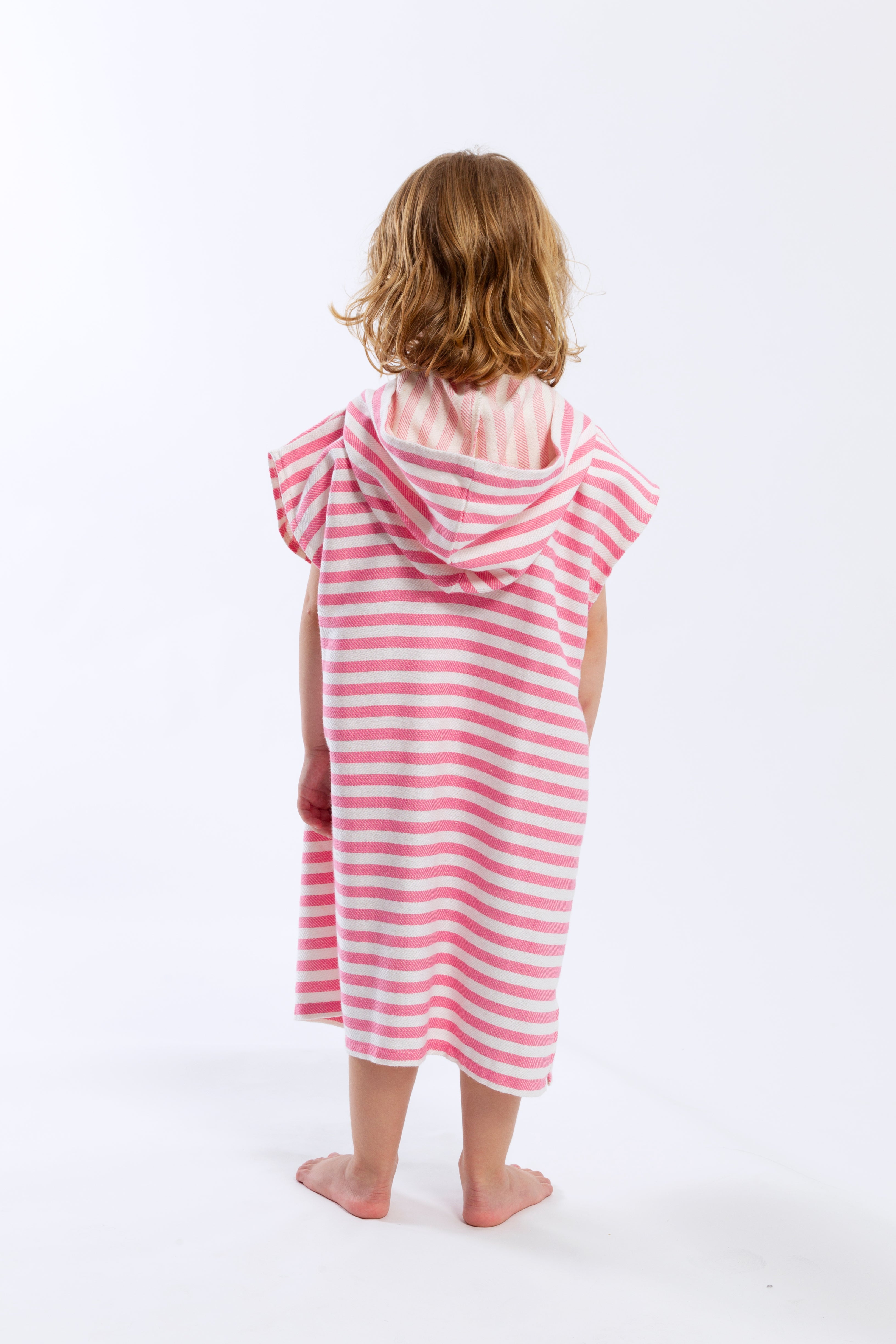 AMALFI Baby Sleeveless Hooded Towel: Hot Pink/White