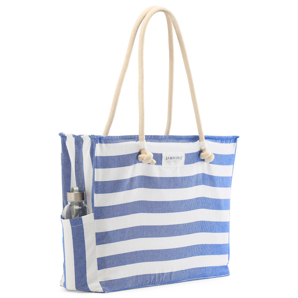 BONIFACIO Jumbo Beach Bag: Royal Blue/White