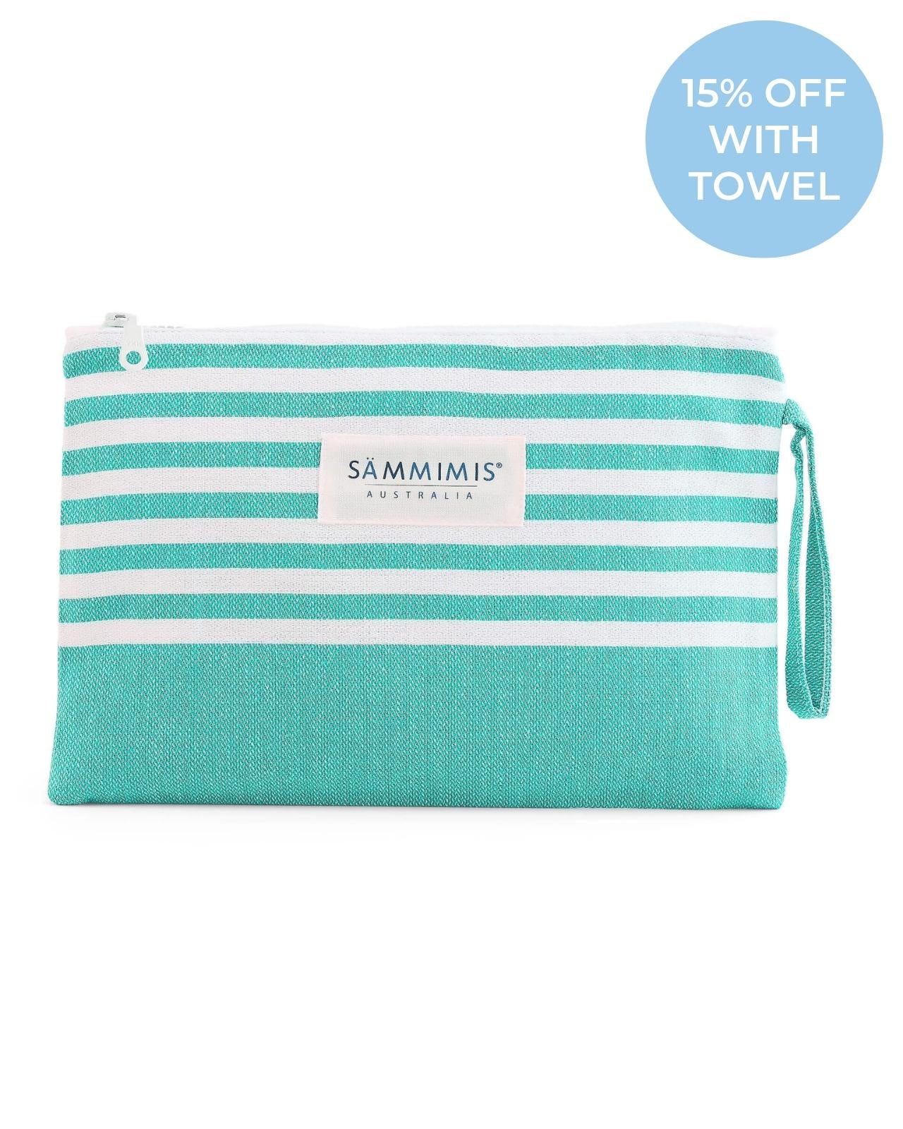 MAYO Swimsuit Wet Bag: Sea Green/White