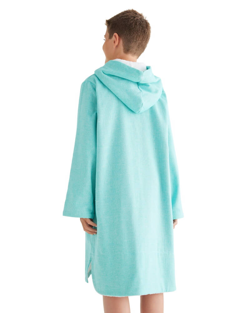 MENORCA Kids Terry Hooded Towel: Sea Green