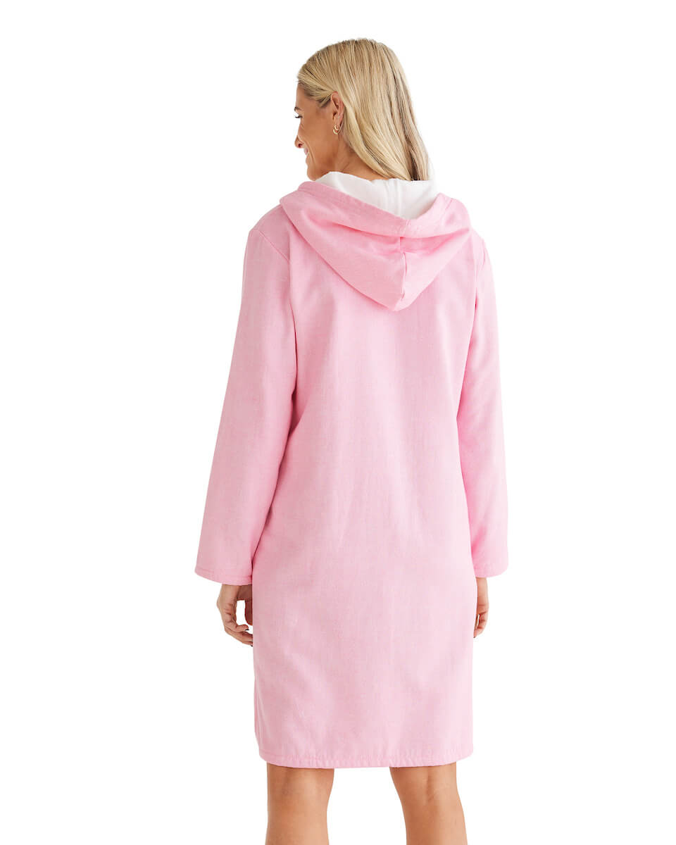 POSITANO Adult Terry Hooded Towel: Pink