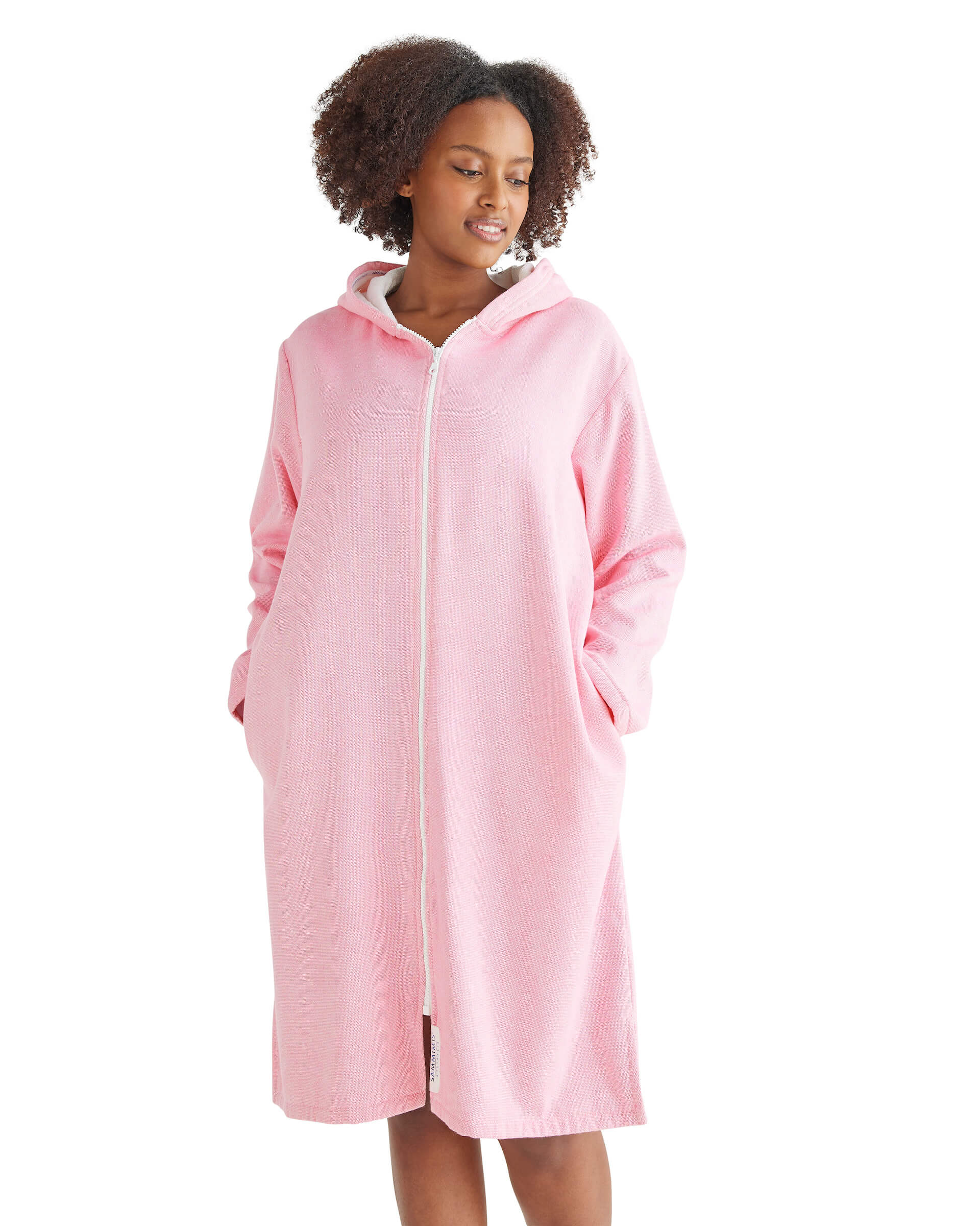 POSITANO Adult Terry Hooded Towel Plus Size: Pink