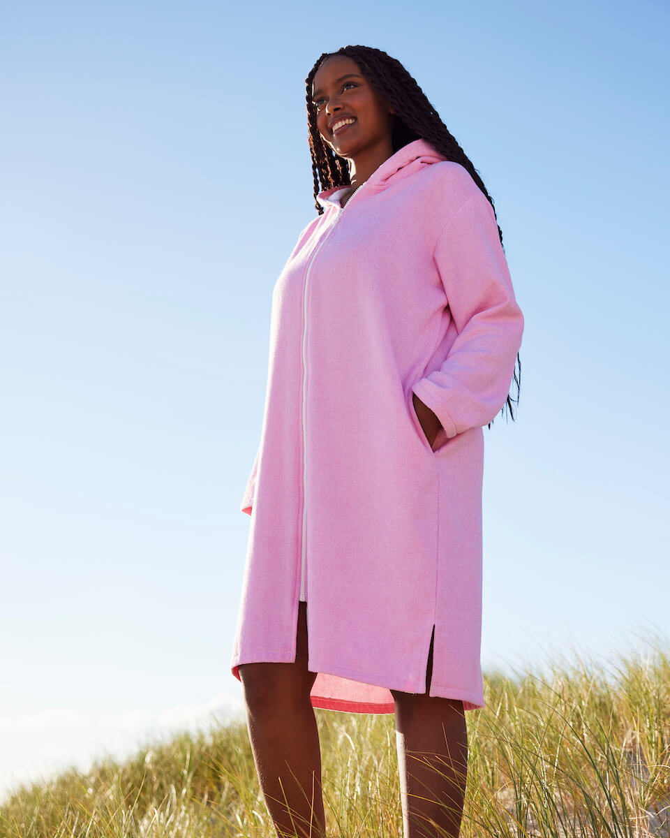 POSITANO Adult Terry Hooded Towel Plus Size: Pink