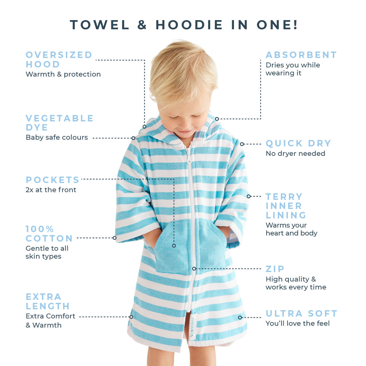 MENORCA Hooded Towel Infographics