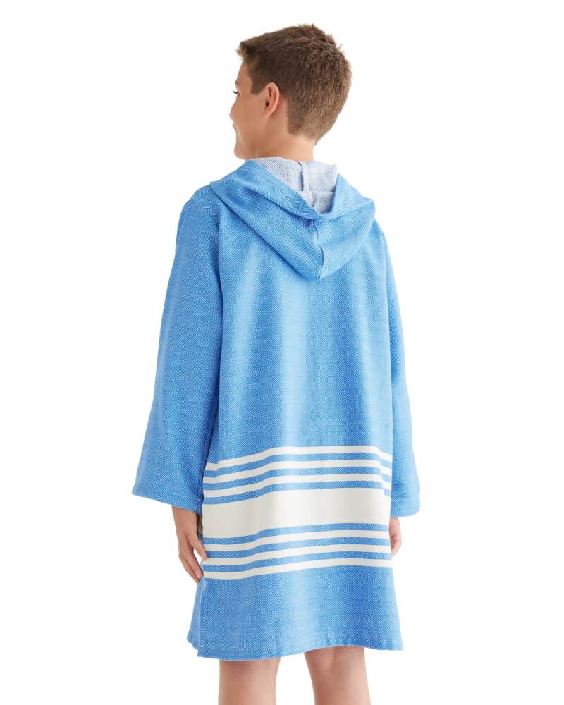 TASSOS Kids Hooded Towel: Royal Blue/White